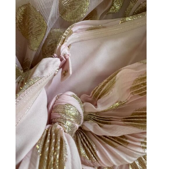 Alexis Maryana Maxi Dress Gown XS/S/M Murex Pink Blush Gold Vacation - Picture 9 of 10